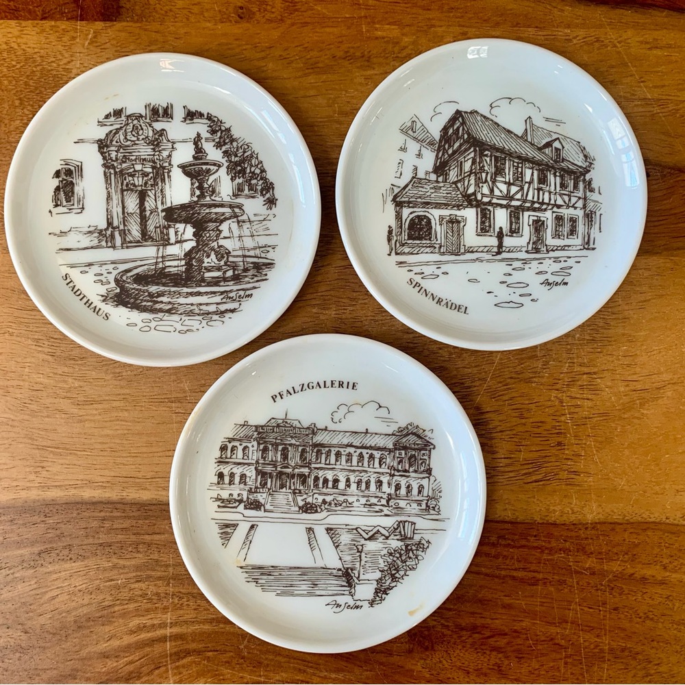 Limited Edition Plates West Germany Spinnradel Stadthaus Pfalzgalerie - Picture 3 of 7